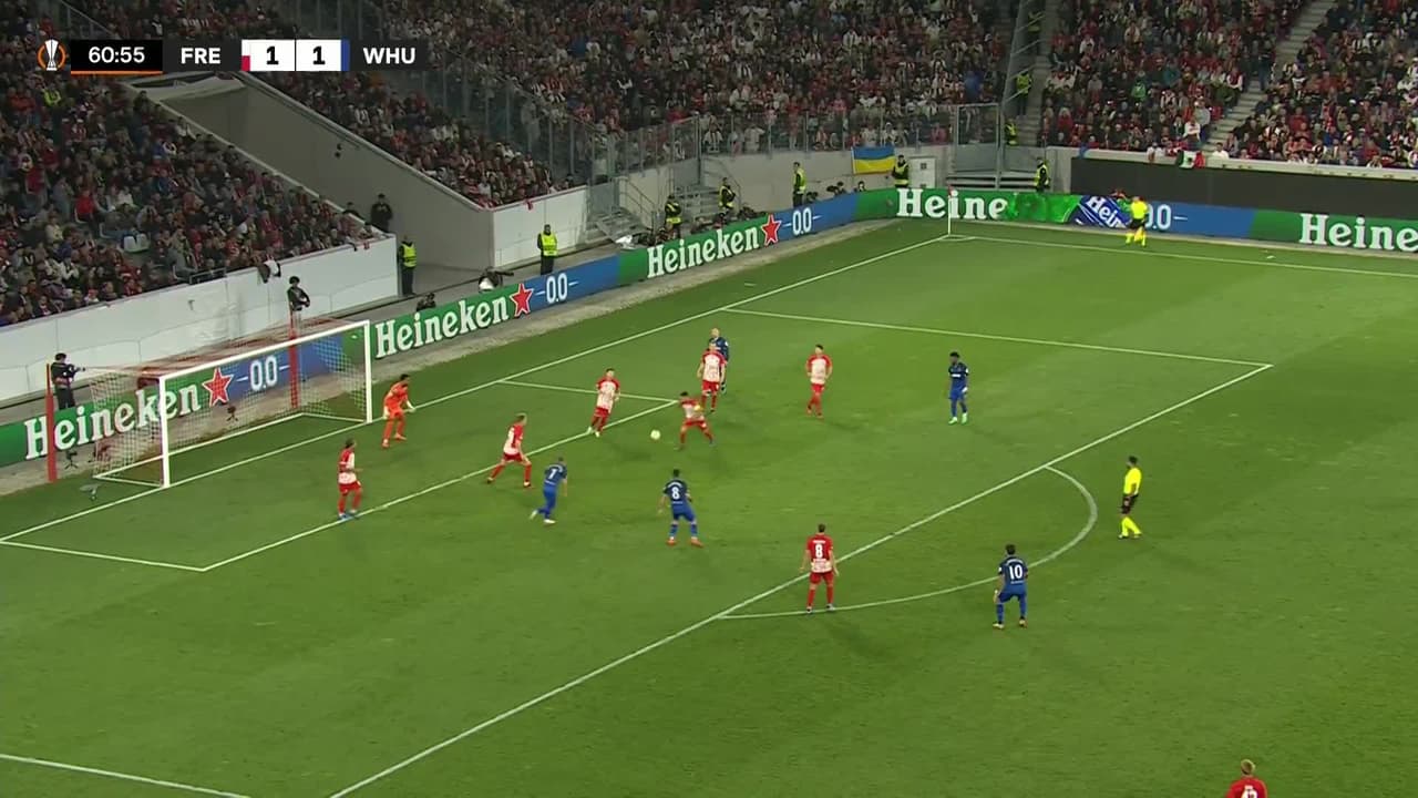 ¡TIRO ATAJADO! disparo por Jarrod Bowen.