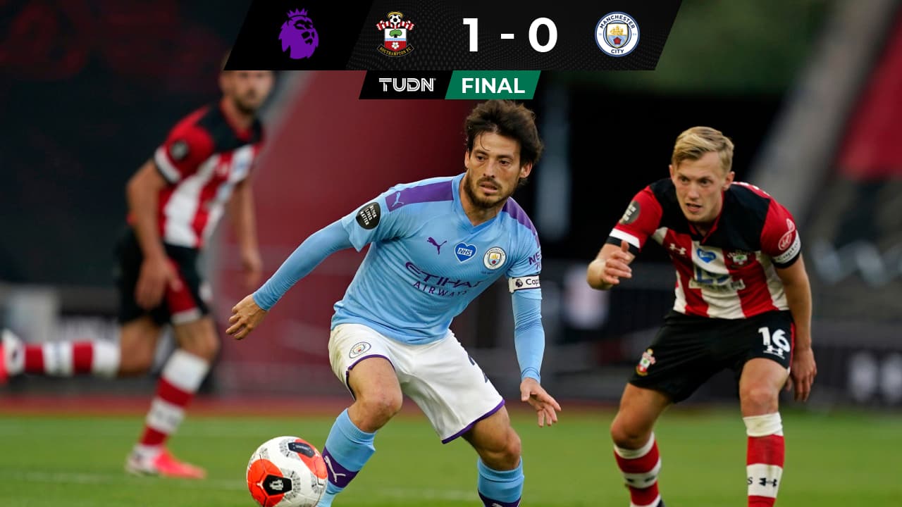 Manchester City cae en su visita al Southampton con un golazo de media cancha