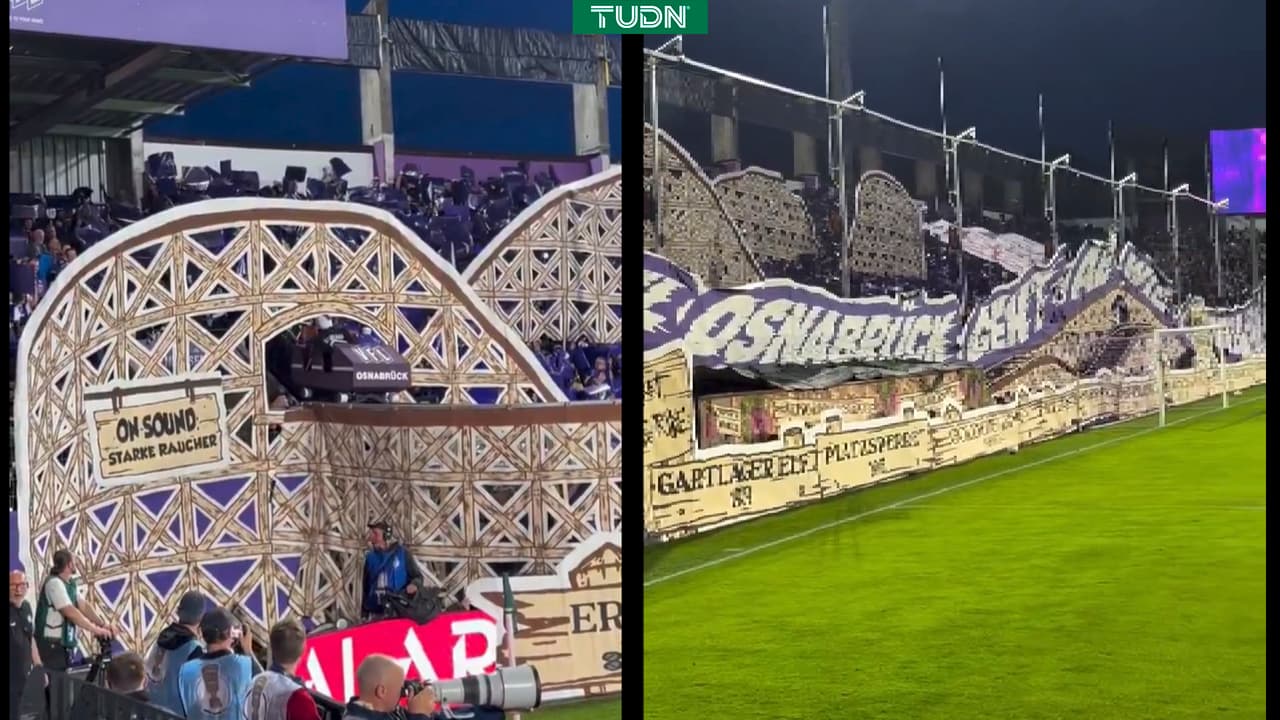 El tifo de montaña rusa que se robó el show en la Copa de Alemania