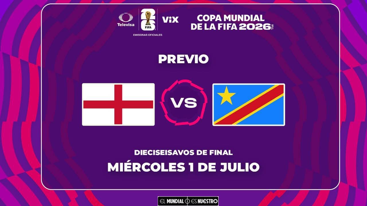 A qué hora y dónde ver el partido Inglaterra vs. RD Congo del Mundial 2026