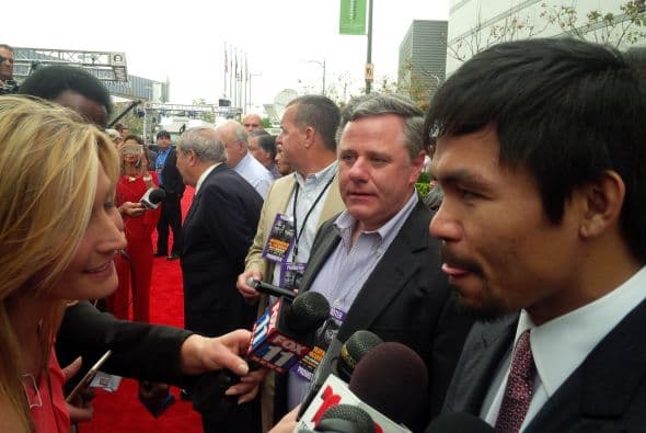 Más de 700 reporteros estuvieron en la conferencia de Manny Pacquiao y Floyd Mayweather Jr., denominada la "Pelea d‎el Siglo".