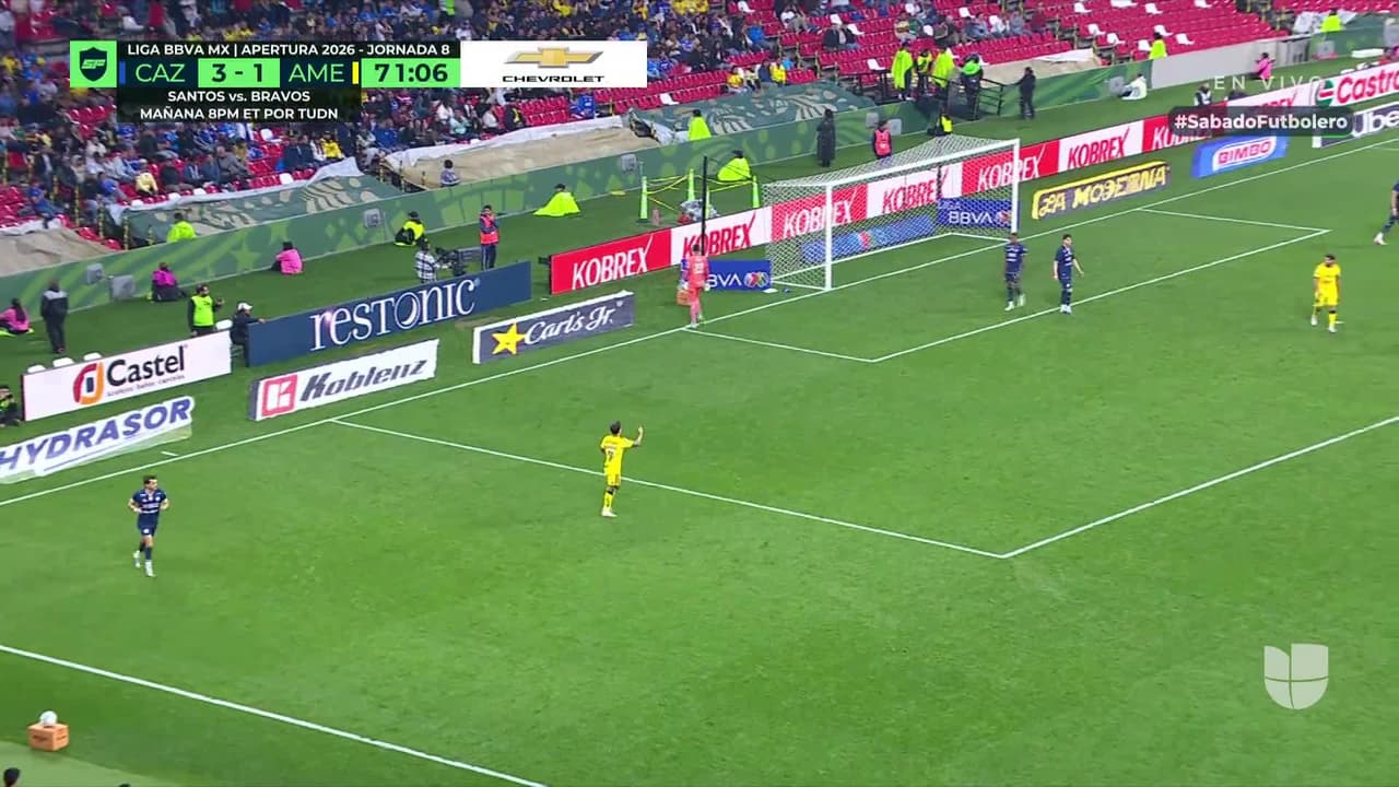 ¡GOL!  anota para Cruz Azul. Gabriel Fernández