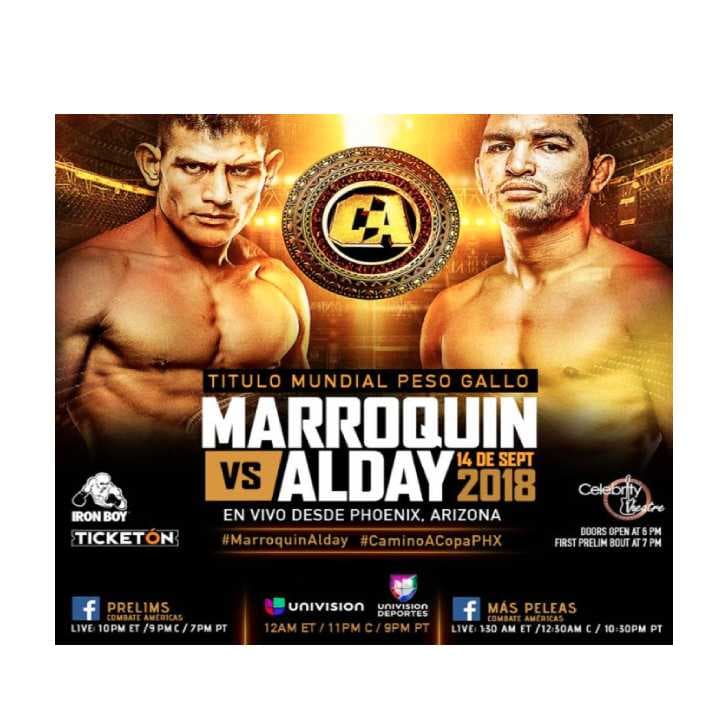 Levy Marroquín se medirá a José Alday en la primera pelea por título de Combate Américas