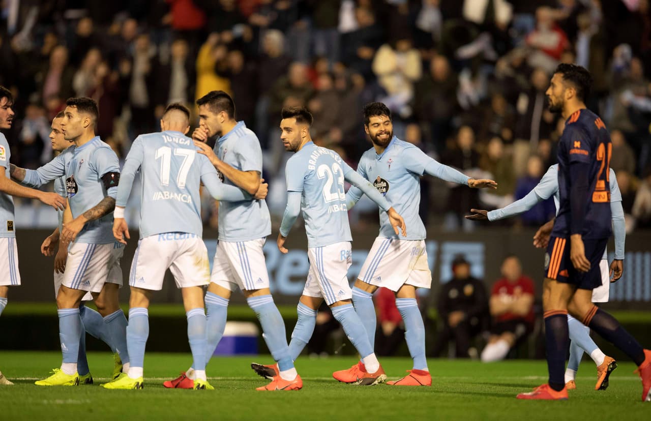 El Celta de Vigo comenzó ganando en casa gracias al gol de Néstor Araújo a los 40 minutos de juego.
