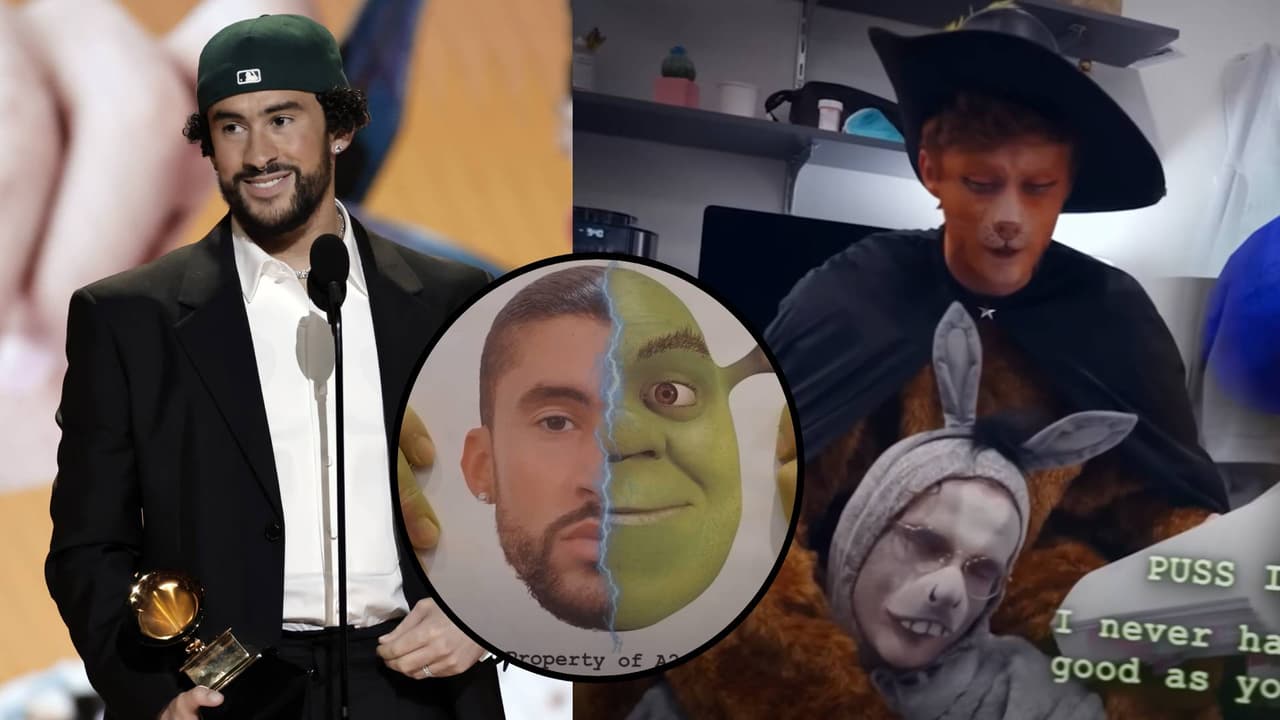 ¡De 'Conejo Malo' al ogro más famoso del cine! Bad Bunny se transforma en Shrek: se vuelve meme