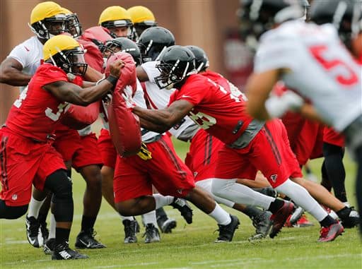 Las mejores imágenes del novato egresado de Indiana, Tevin Coleman, ya como RB de los Atlanta Falcons.