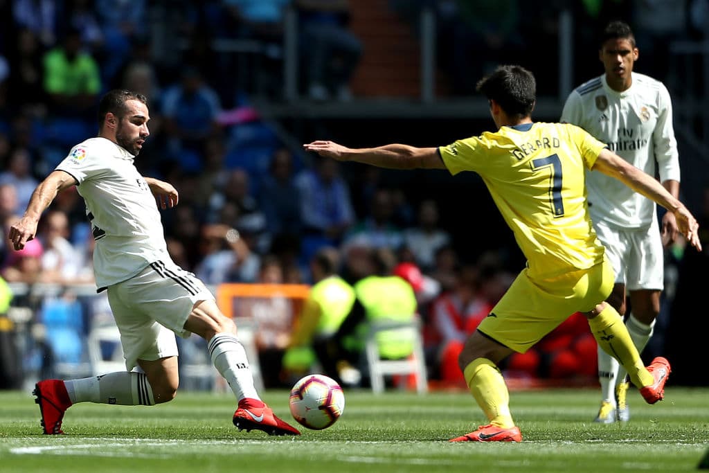 Daniel Carvajal buscó ampliar la ventaja del Real Madrid en la segunda mitad, pero no tuvo éxito, aunque la presión fue incesante.