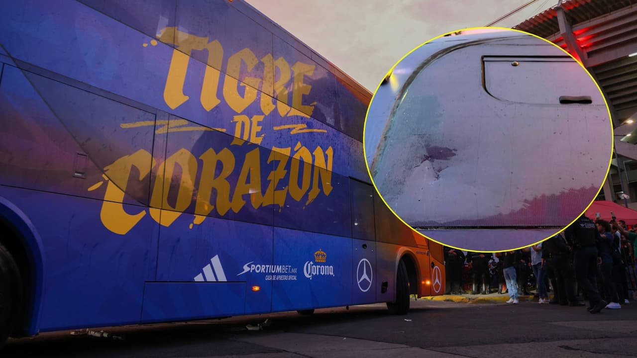 Atacan el autobús de Tigres previo a enfrentar al Atlas