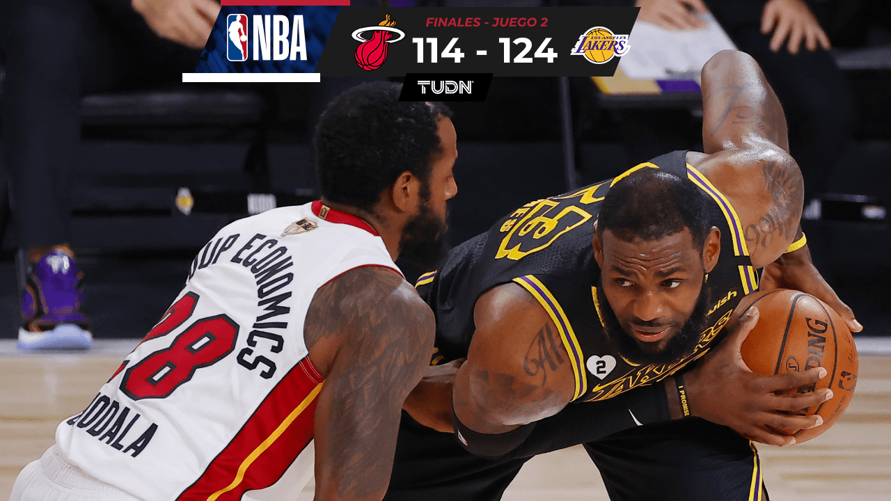 Lakers bate al Heat y encabeza las finales 2 juegos a cero
