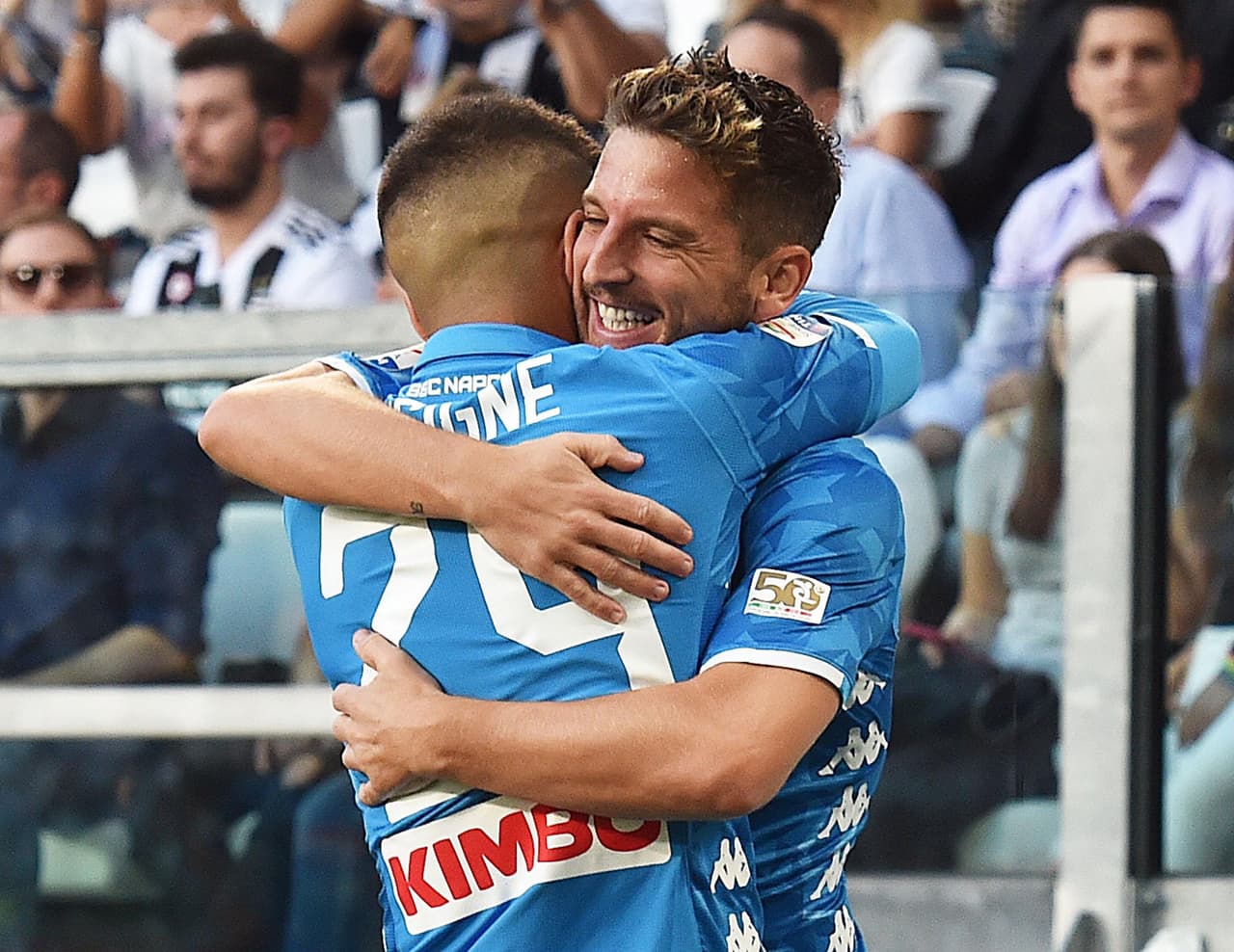 Fue el segundo gol de Dries en esta nueva temporada del fútbol italiano, el otro se lo había marcado al Milan.