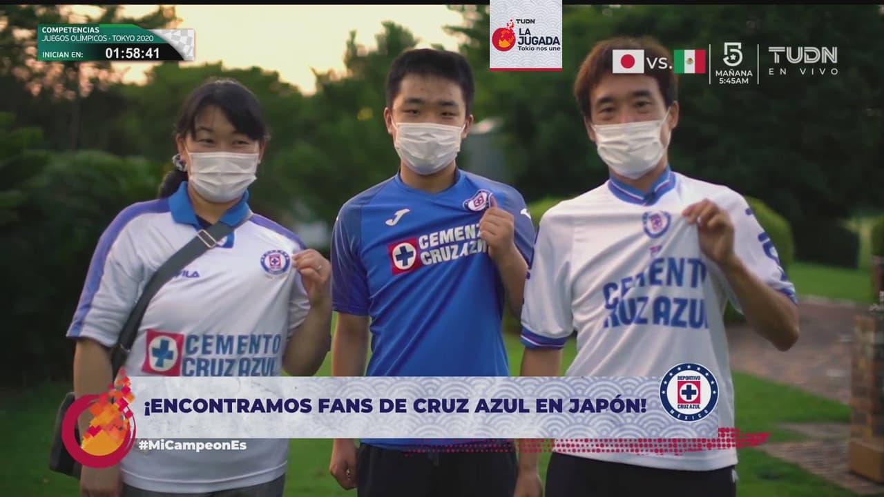 Aficionados japoneses de Cruz Azul visitan al Tri Olímpico