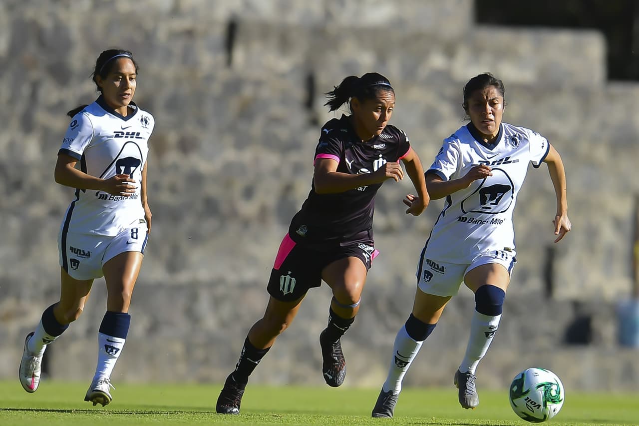 Pumas y Rayadas empatan en la ida de los Cuartos de Final | Las universitarias marcaron el 1-1 en los últimos minutos del juego en Cantera.