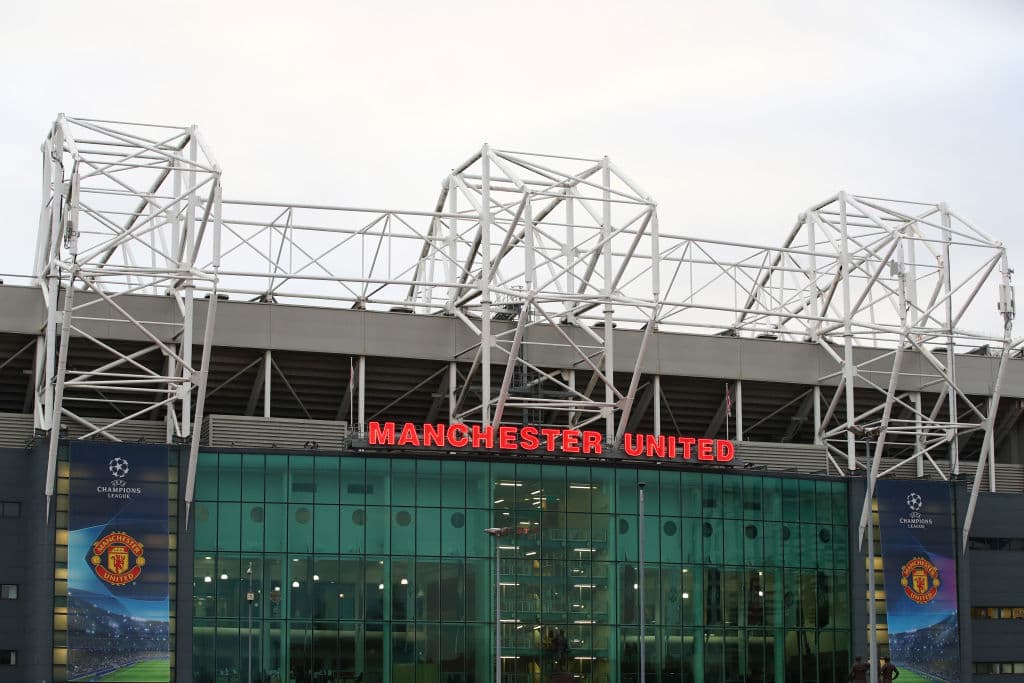 MANCHESTER, ENGLAND - OCTOBER 02: General view outside the stadium prior to the Group H match of the UEFA Champions League between Manchester United and Valencia at Old Trafford on October 2, 2018 in Manchester, United Kingdom. (Photo by Clive Brunskill/Getty Images)