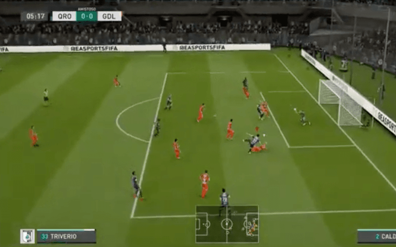 Chivas vence al Querétaro 0-2 con Beltrán en los controles del FIFA 20, sobre Marcel Ruiz.