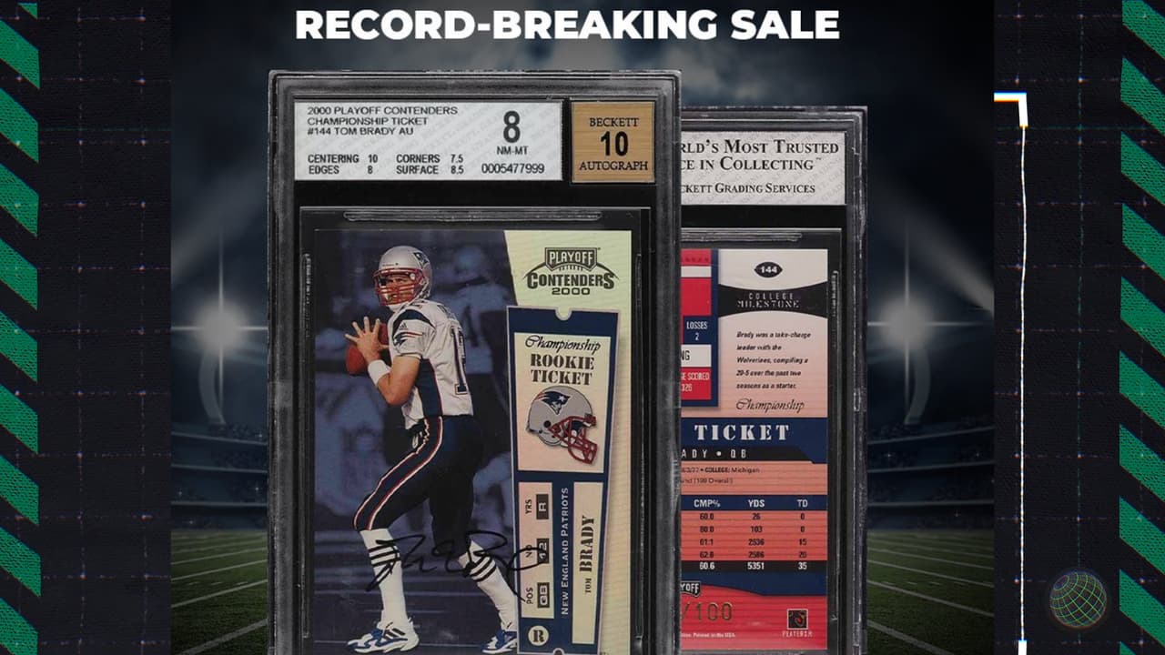 Tarjeta de Tom Brady se vendió en cifra récord