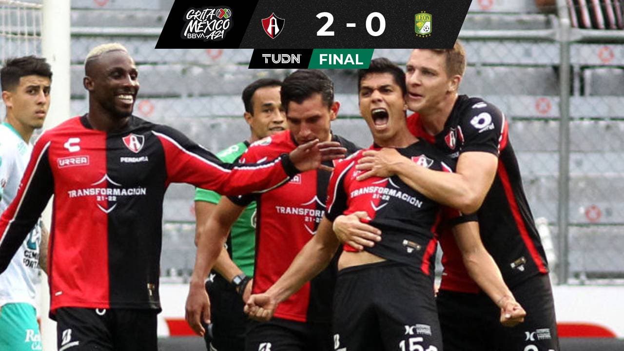 Diego barbosa gritó su gol con Atlas ante León.