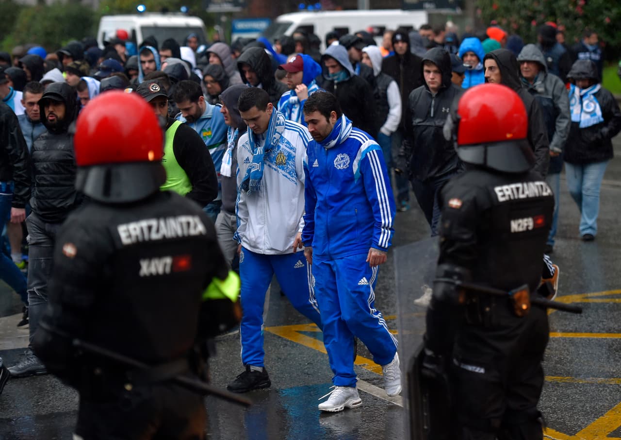 Los principales hechos se presentaron en la Gran Vía en Bilbao, de camino al estadio del Athletic.