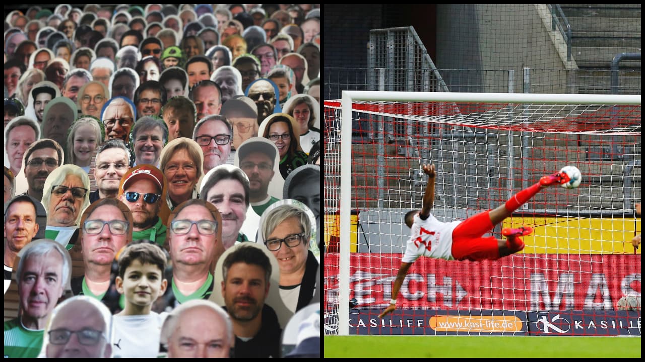 - A causa de la ausencia por parte de aficionados reales en los estadios por el COVID-19, el Borussia Mönchengladbach comenzó una iniciativa y sus fans, quienes aportaron imágenes de ellos en cartón para que los jugadores se sintieran acompañados.
<br>- ¡Grandes goles en la pasada Fecha 27!