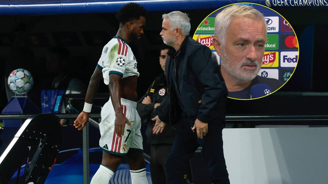 José Mourinho dijo esto sobre si Vinícius Júnior se fue triste o no