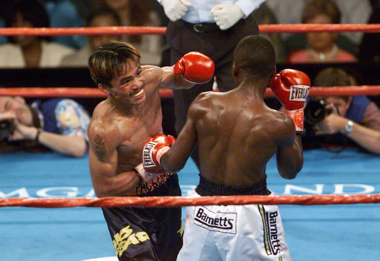 <b>Manny Pacquiao</b>. El gran boxeador filipino, para muchos entre los mejores de todos los tiempos, debutó en el boxeo profesional en 1995. Esta imagen data de 2001, donde no se parece a su actual versión.