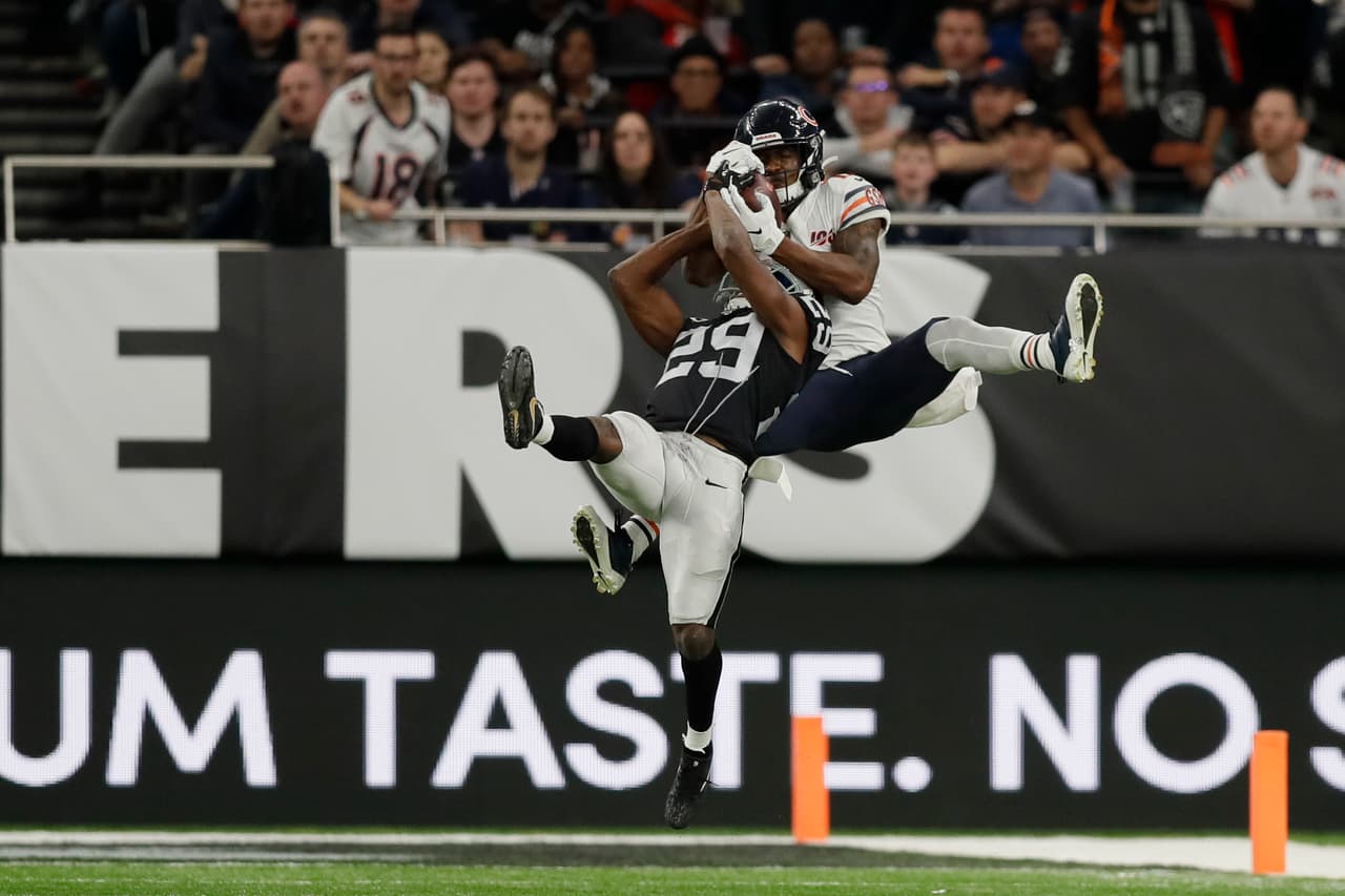 Los Raiders vencieron 24-21 a los Chicago Bears, en el estadio del Tottenham en Londres, y se ponen 3-2 en la temporada.