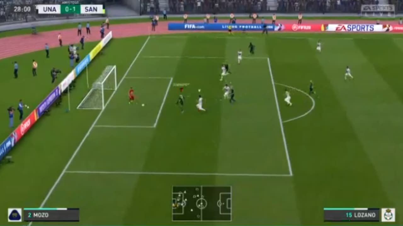 Con dos goles de Lozano, la escuadra universitaria conoció la derrota en el futbol virtual.