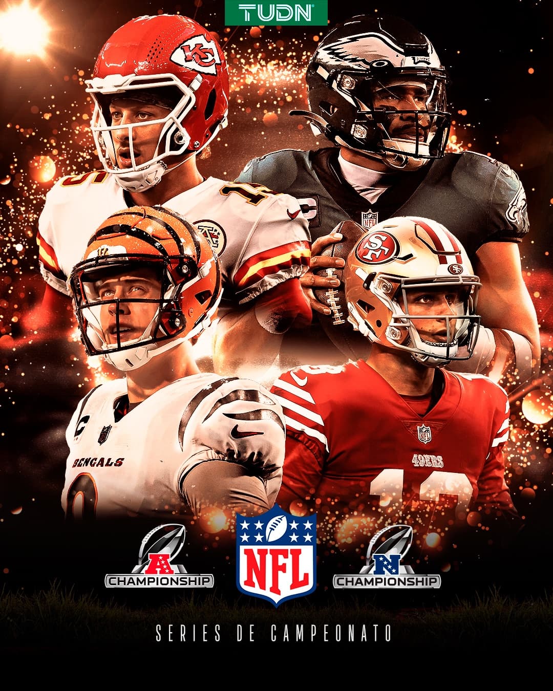 Finales de Conferencia NFL 2023: Chiefs, Bengals, 49ers y Eagles, por el Super Bowl