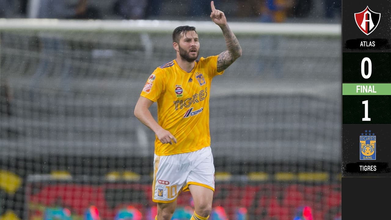 ¡Un centenar de goles de Gignac y el francés le dió la victoria a Tigres sobre Atlas al 92'!