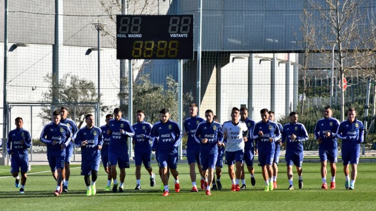 Guido Rodríguez, Marchesín y Messi ya entrenan con Argentina