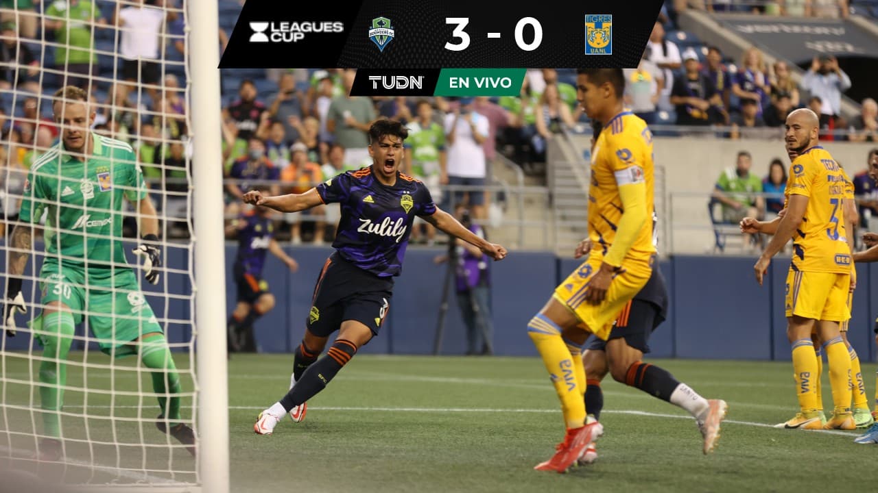 Ensordecidos... Seattles Sounders golea y elimina a Tigres en Leagues Cup