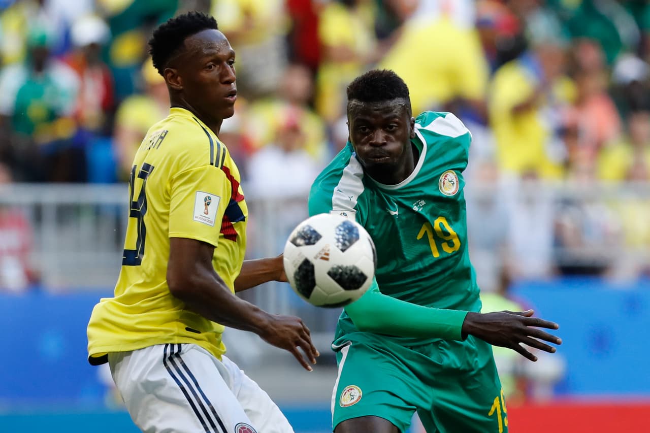 Senegal buscó poner en problemas a la defensa de Colombia por medio de la velocidad de sus delanteros.