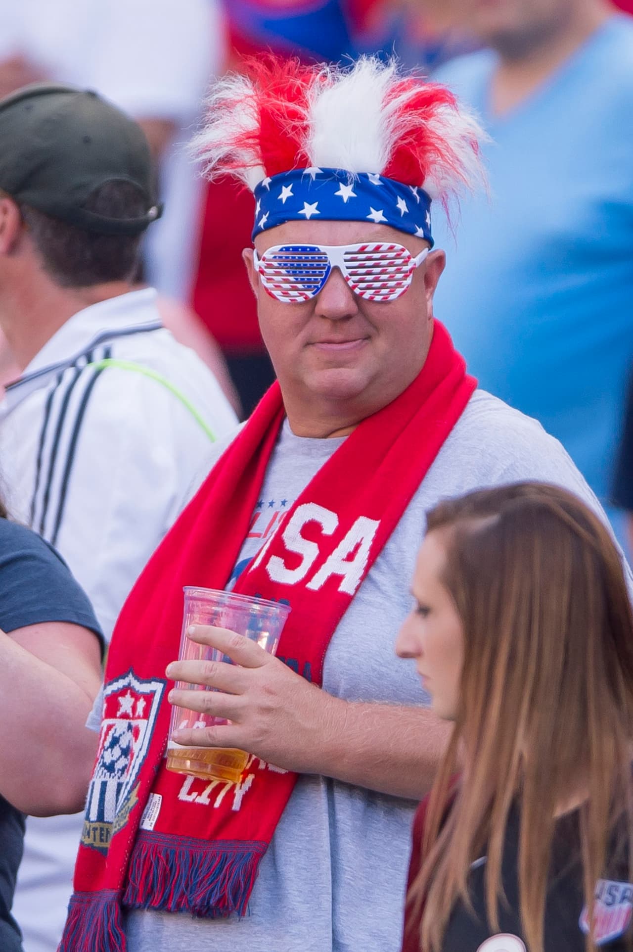 Preparadísimo con una 'chela' para no parar de apoyar a su selección.