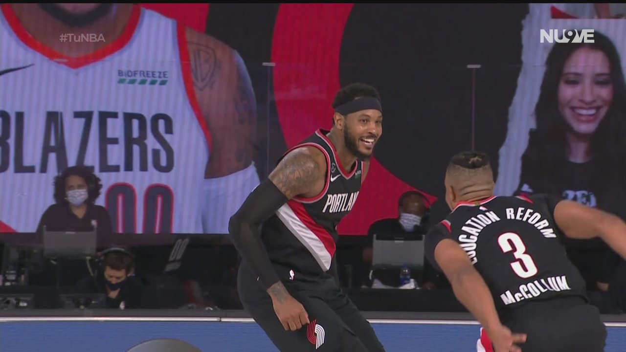 ¡Canasta que define! Carmelo inclina el juego a favor de Portland