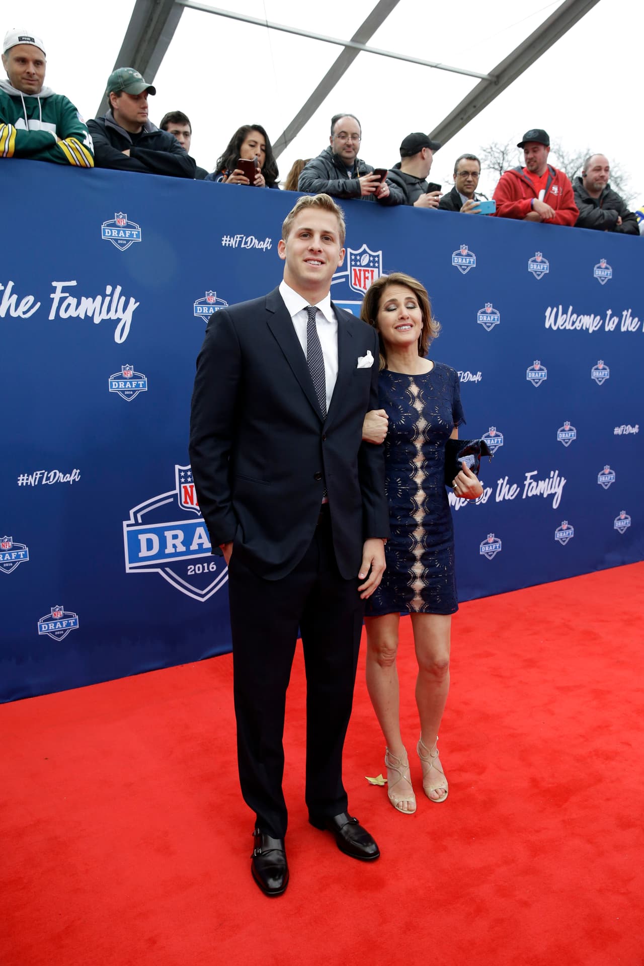 Jared Goff de California, uno de los más ovacionados.