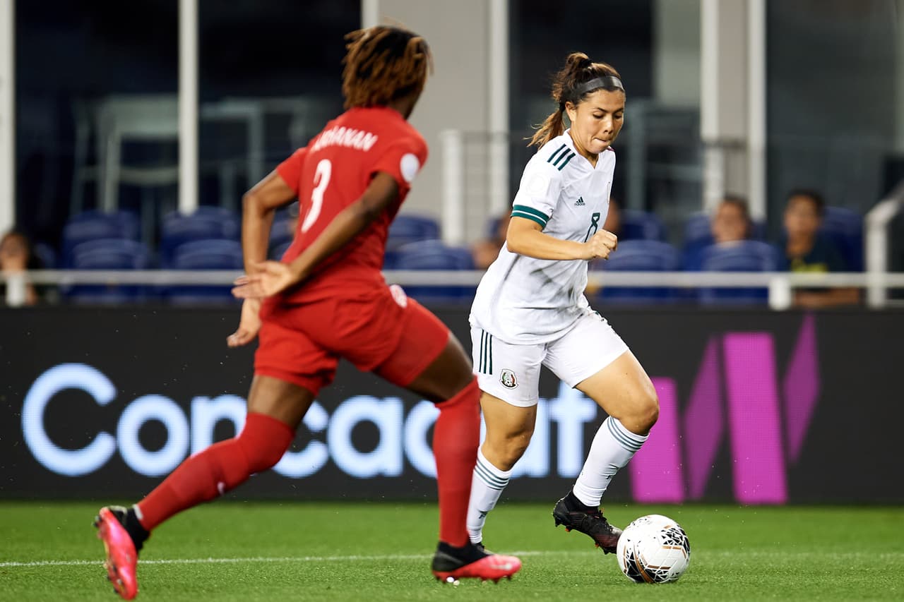 Con goles de Christine Sinclair y Shelina Zardorsky, Canadá le gana a México y asegura el liderato del grupo B.