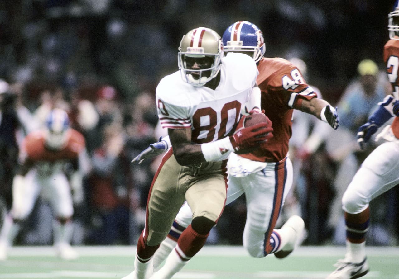 Receptor - Jerry Rice (San Francisco 49ers) [Super Bowls XXIII (Ganador-MVP), XXIV (Ganador), XXIX (Ganador)] (Oakland Raiders) [Super Bowl XXXVII (Perdedor)]
