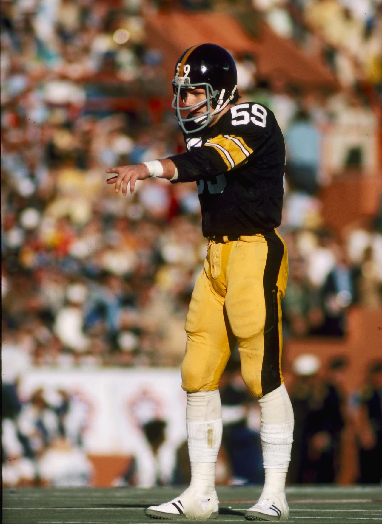 Linebacker externo - Jack Ham (Pittsburgh Steelers) [Super Bowls IX (Ganador), X (Ganador), XIII (Ganador), XIV (Ganador)]