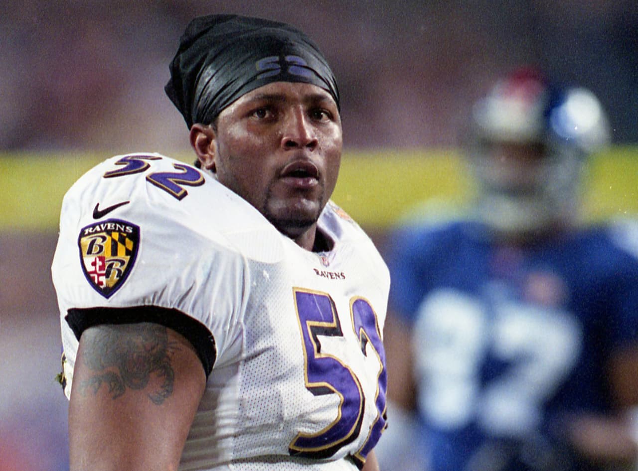 Linebacker interno - Ray Lewis (Baltimore Ravens) [Super Bowls XXXV (Ganador-MVP), XLVII (Ganador)]