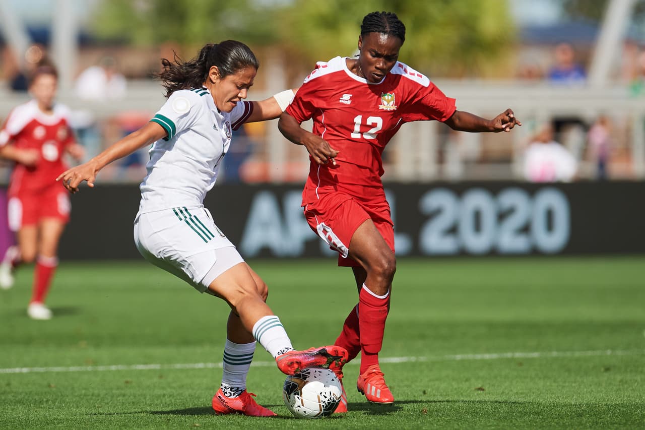 Con goles de Liliana Mercado, Stephany Mayor, Kiana Palacios, Jimena López y doblete de Renae Cuéllar, México gole y continúa con su paso perfecto rumbo a Tokio 2020.
