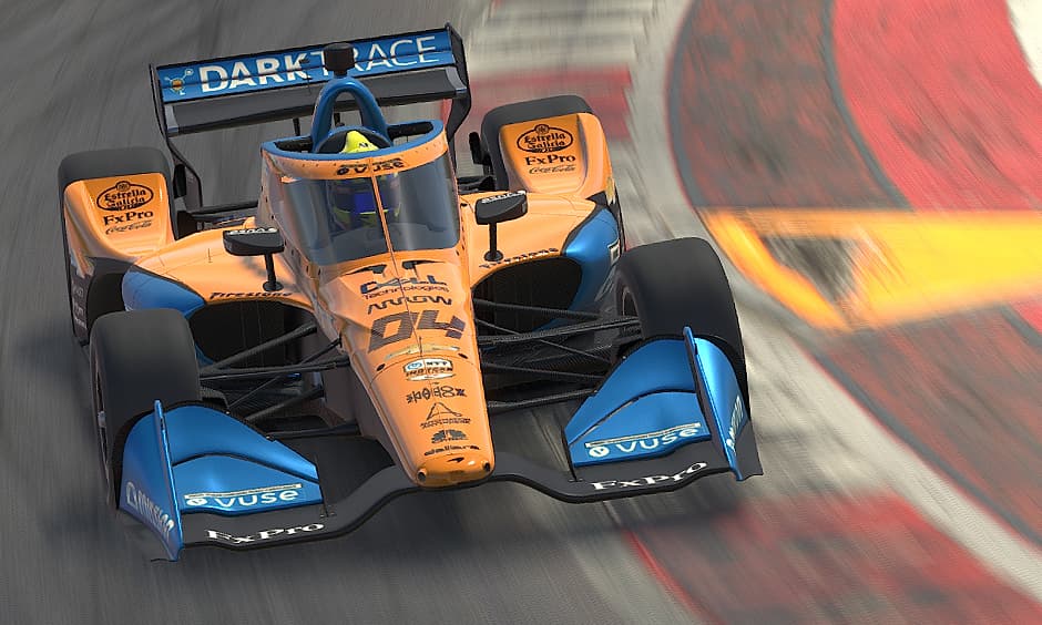 El piloto británico de McLaren, Lando Norris, sorprendió a los pilotos de IndyCar al llevarse la prueba.