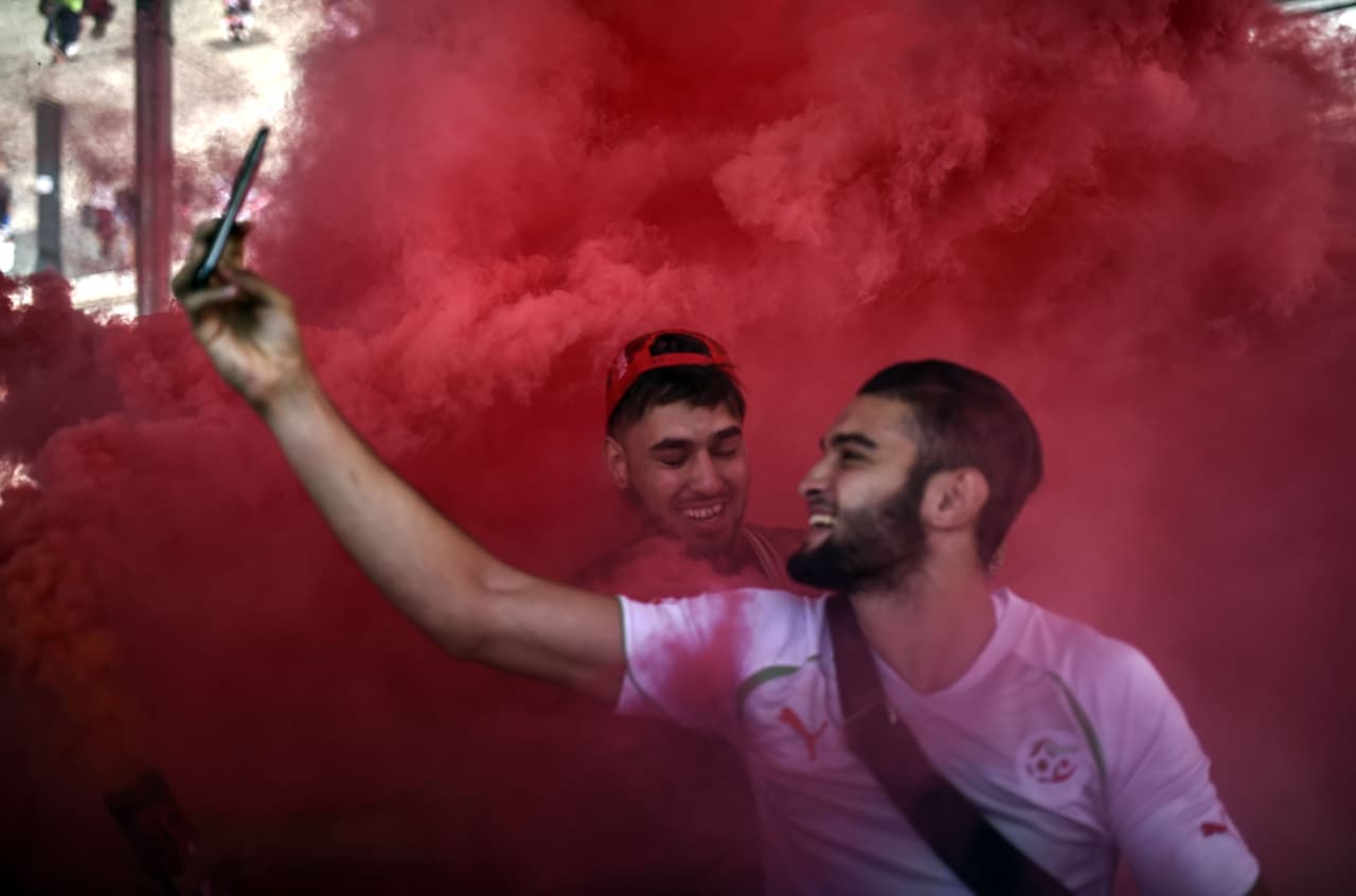 Los polacos con sus selfies.