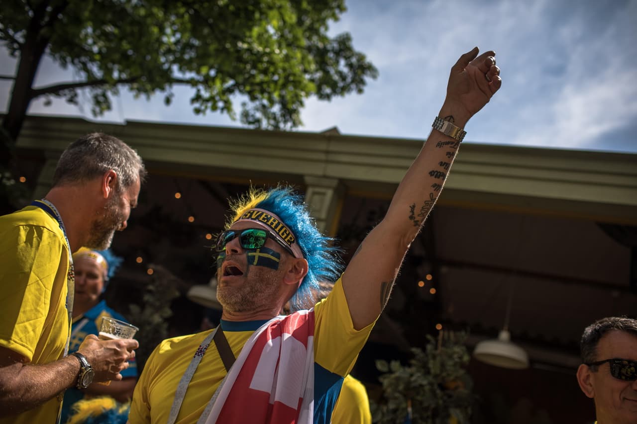 El colorido y la alegría se convirtieron en la representación de los fanáticos para el partido entre México y Suecia por el grupo F del Mundial de Rusia 2018.