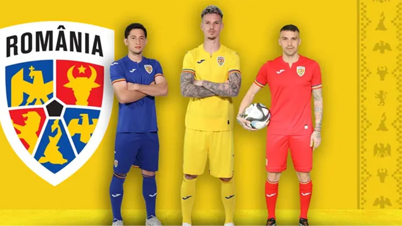 Estas son las playeras de local y visitante que utilizará la selección de Rumania en la UEFA Euro 2024.
