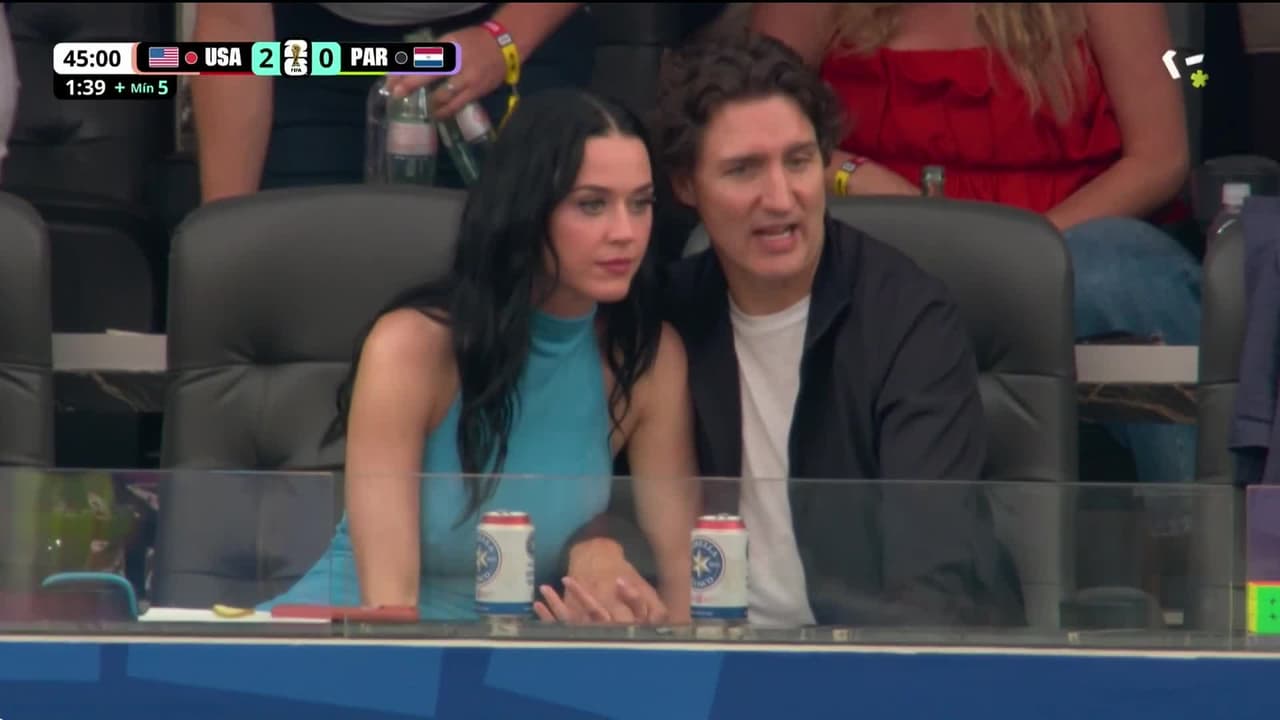 ¡Captan a Katy Perry a medio beso con Justin Trudeau en el Estados Unidos vs. Paraguay!