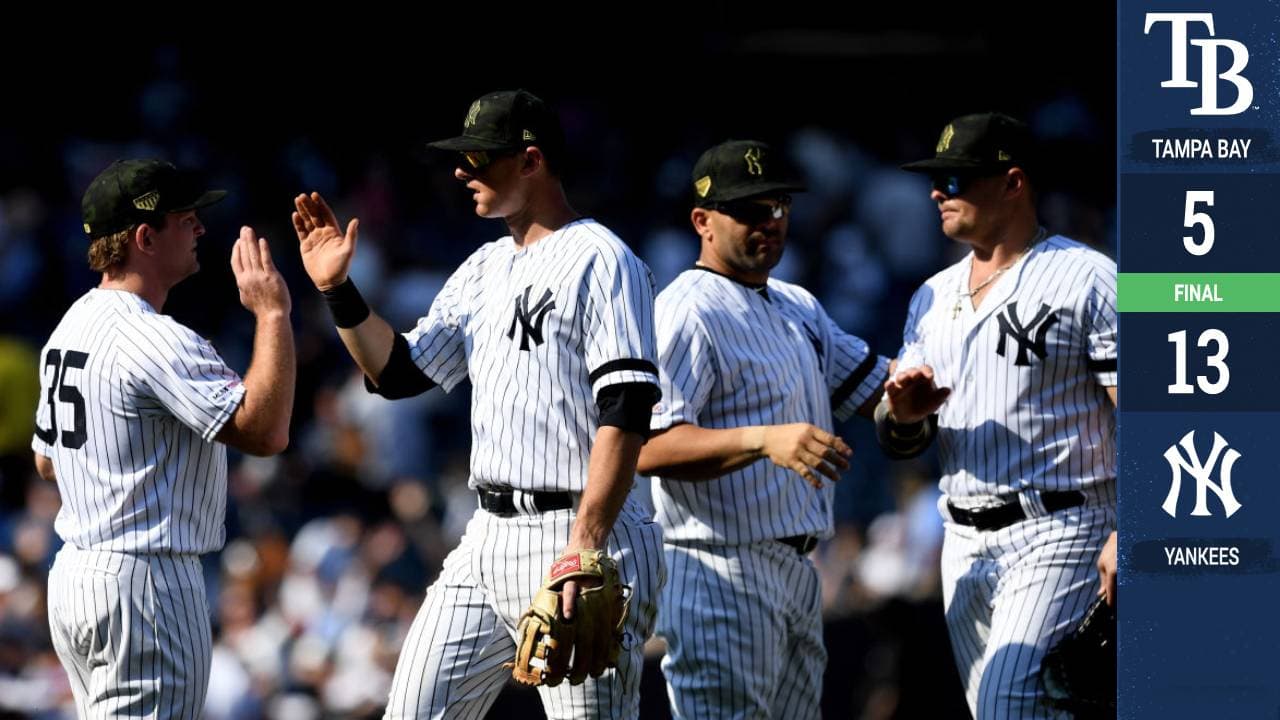 Brett Gardner pegó cuadrangular temprano en el duelo, además de otro par de imparables en un racimo de siete carreras en el sexto inning, auspiciado por cinco bases por bolas, que dieron el domingo la victoria a los New York Yankees sobre los Tampa Bay Rays.