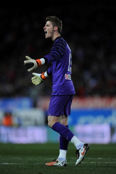 De Gea, el arquero del Atlético, pedía seguridad a su defensa.