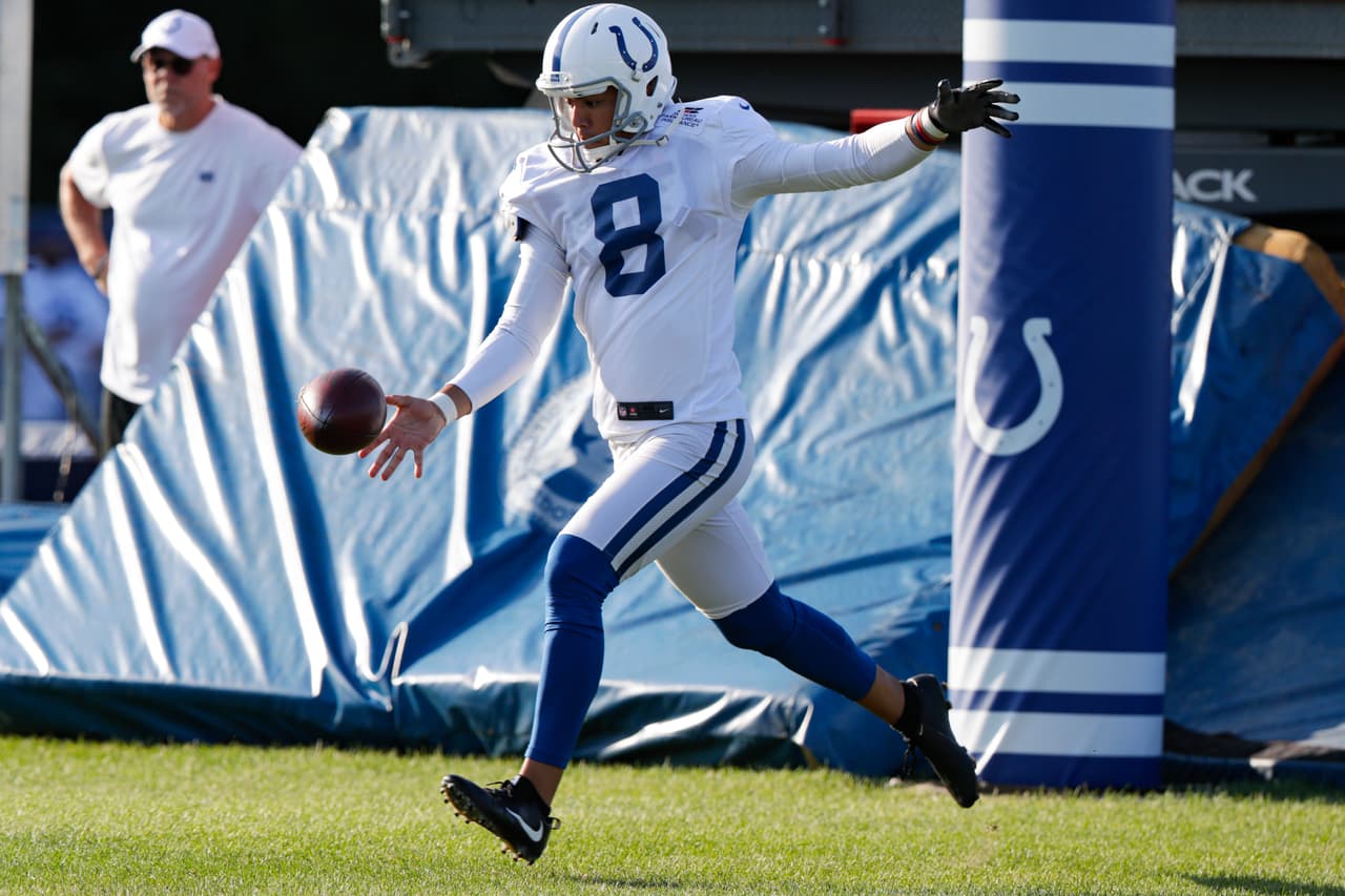 Así se preparan los Indianápolis Colts en su campo de entrenamiento en Westfield, Indiana.