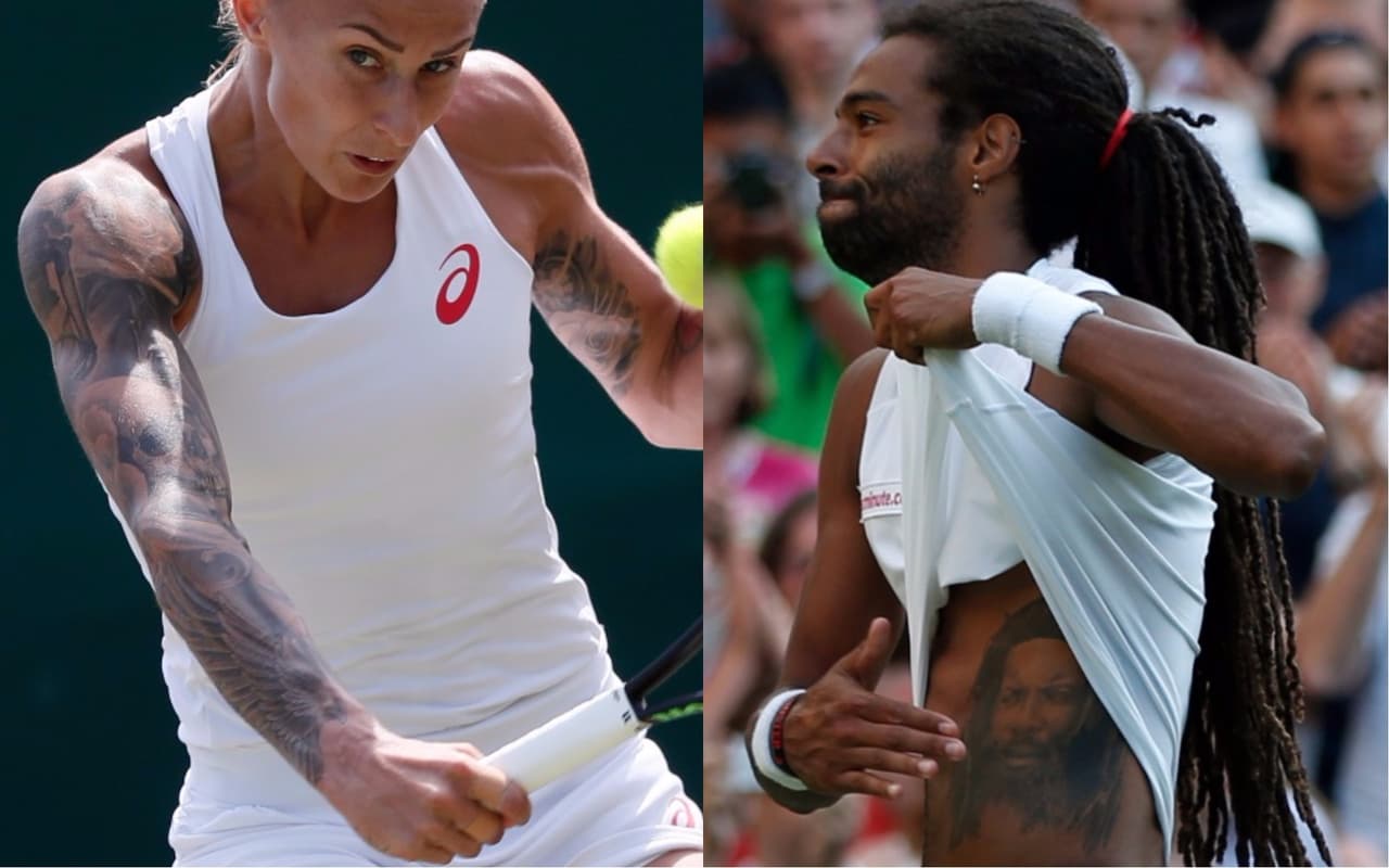 Cada vez más hay más tenistas con tatuajes tanto en el circuito WTA (femenino) como en el ATP (masculino) y Wimbledon ha recibido a varios de estos talentosos que decidieron convertir su cuerpo en lienzo.