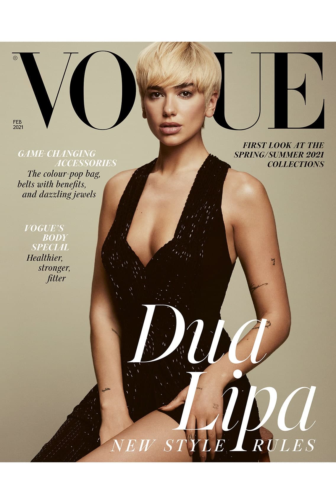 Dua Lipa aparece en la portada Vogue en la edición de Reino Unido.