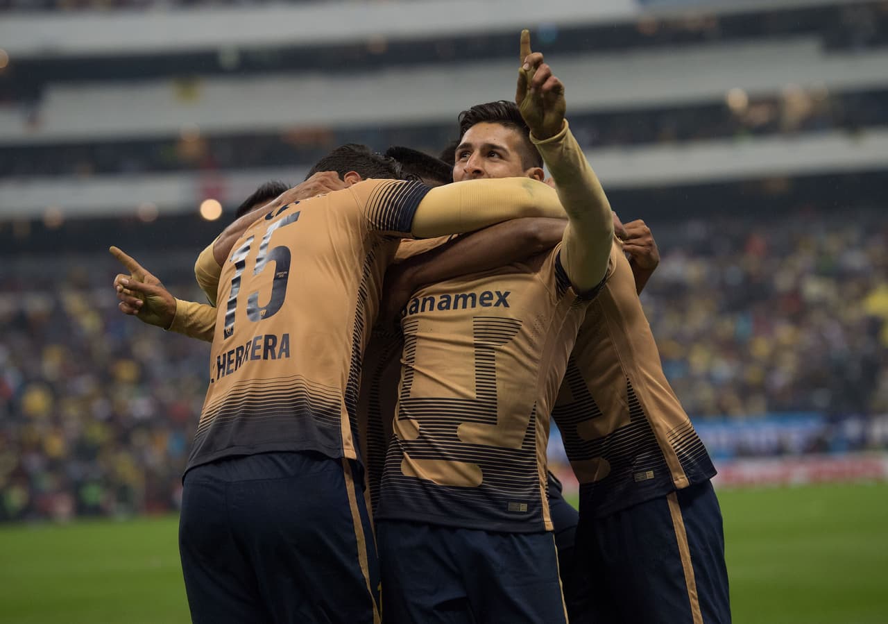 Con goles de Ismael Sosa (62'), Gerardo Alcoba (74') y Eduardo Herrera (78'), Pumas selló la victoria 0-3 ante América en la Ida de Semifinales del Apertura 2025 de Liga MX.